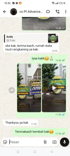 Testimonial Papan Bunga Pernikahan rappocini